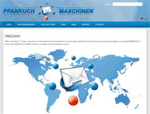 Tablet Screenshot of pfankuch-maschinen.com